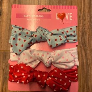 Infant Baby Soft Headband 3 Pack Hearts